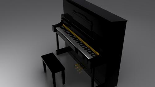 vertical piano with material preview image